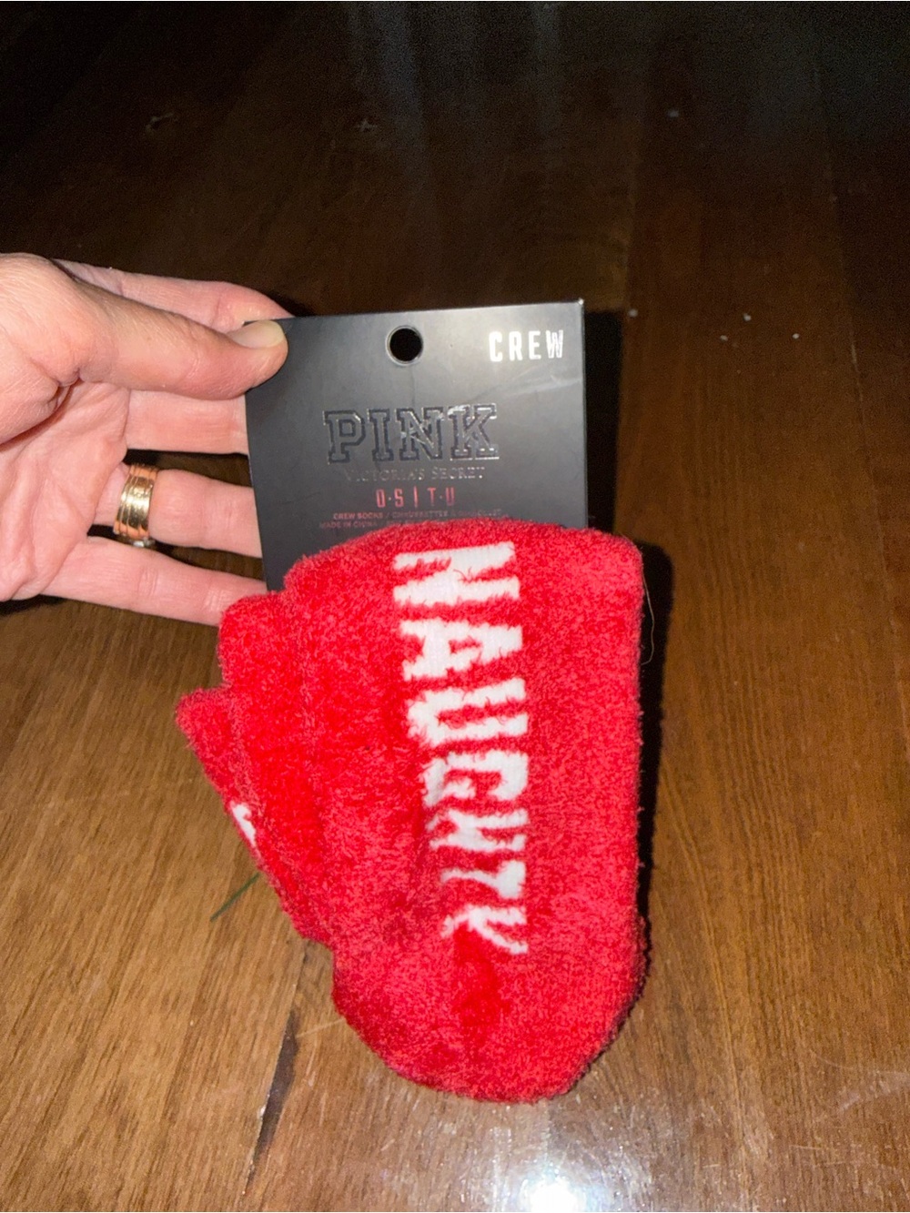 NEW with tags PINK Victoria’s Secret socks Naughty and nice one size retired
